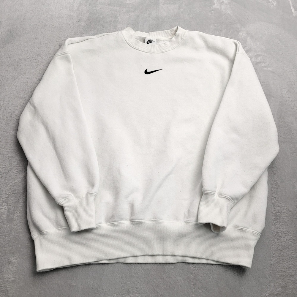 Nike Sweatshirt Womens Medium Sail White Phoenix Fleece Oversized DQ5733-133